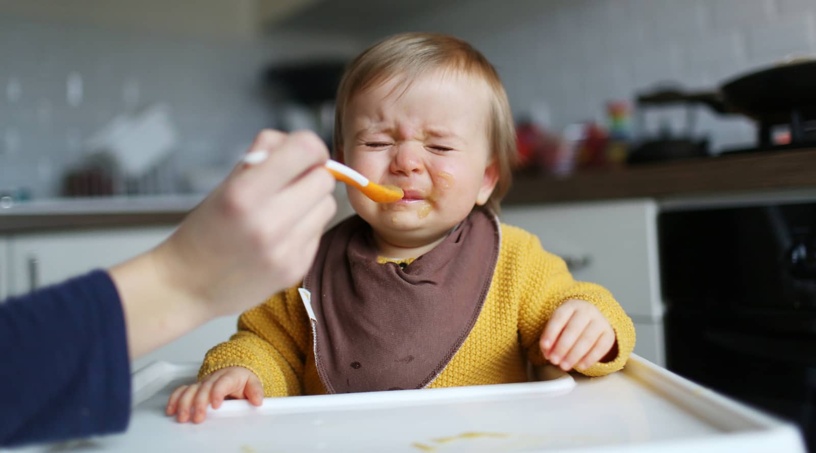 Baby crying and refusing food